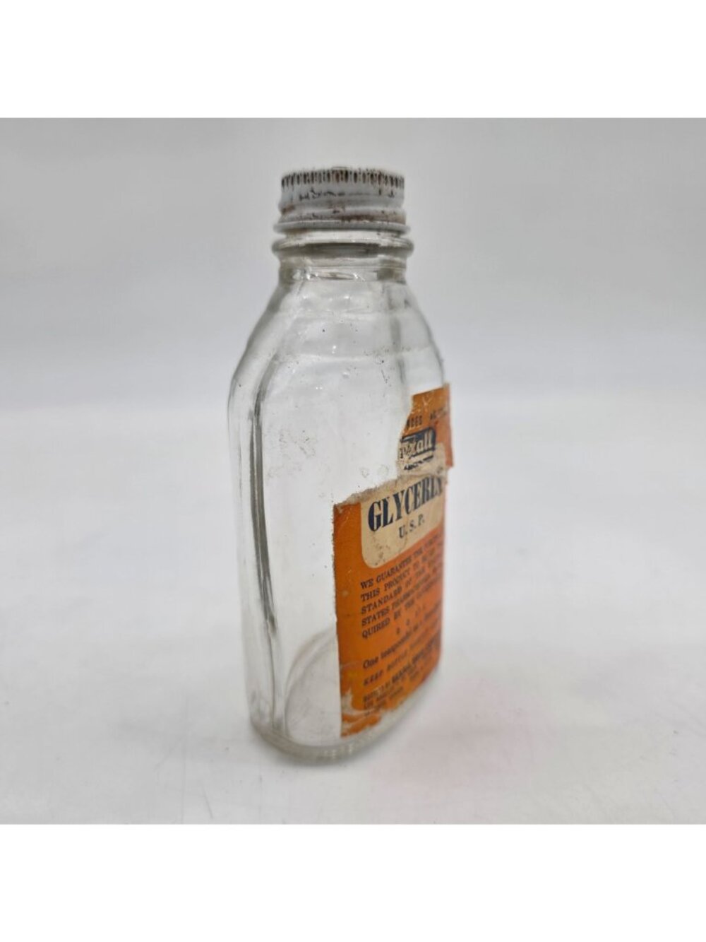 Vintage Rexall Glycerin U.S.P. Glass Bottle With Original Label - Picture 6 of 11